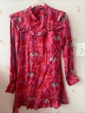 Zara Red Floral Mini Dress